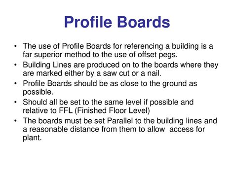 Profile Board Method