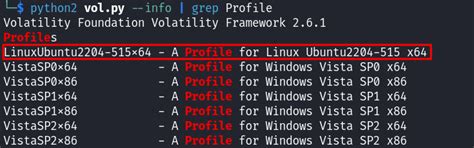 Profile Linux Volatility