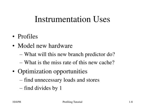 Profiling Instrumentation Vs
