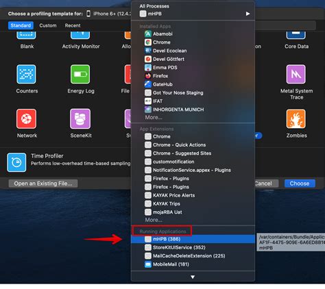 Profiling Template Xcode