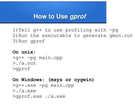Profiling Tool Gprof