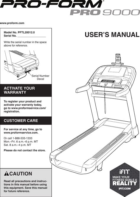 Proform Treadmill User Guide