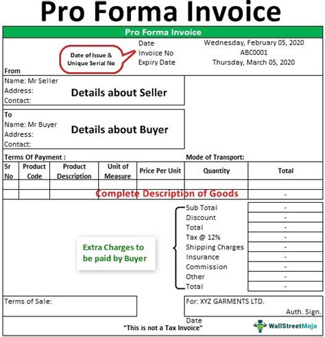 proforma meaning in tamil