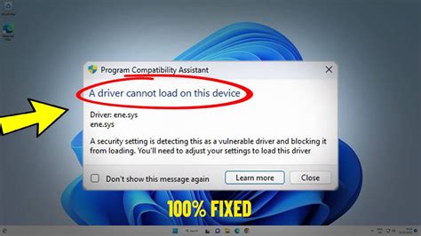 program compatibility assistant driver cannot load asio.sys