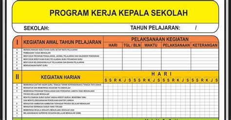 program kerja kepala sekolah smp