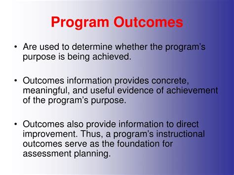 program outcome examples