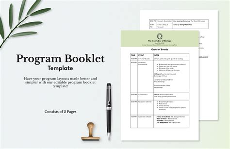 Program Template In Google Docs
