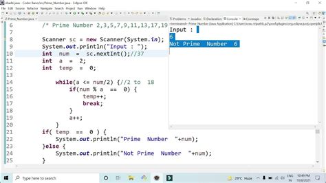 program to check prime number in java without using for loop