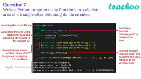 program to find area of triangle using heron's formula in python
