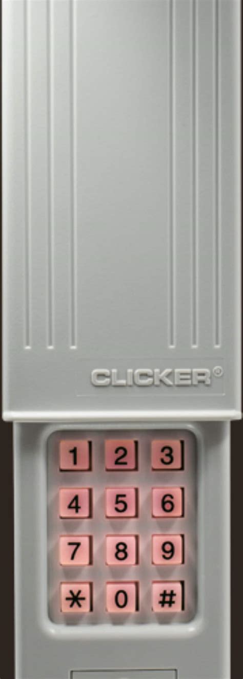 Manual Clicker Garage Door Keypad Instructions