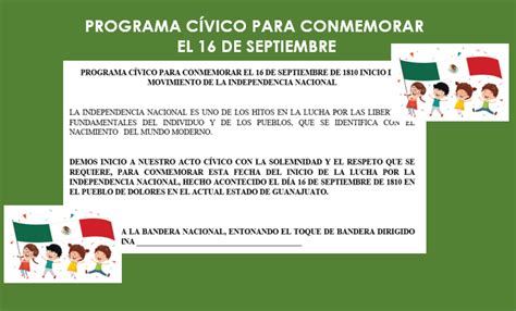 programa de acto civico 16 de septiembre