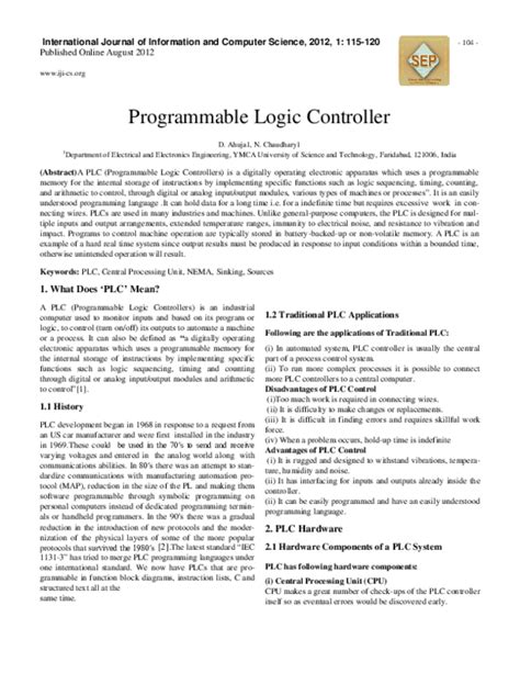 Programmable Logic Controller Pdf