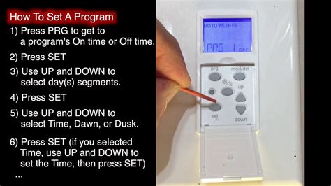 Programmable Light Switch Timer Instructions