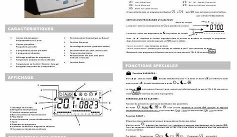 Programmateur Elm Leblanc Notice Thermostat D’ambiance Filaire Contact Sec Programmable Trl