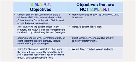 programme objectives examples