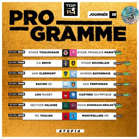 programme top 14 2023