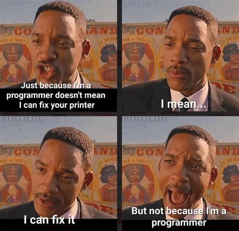 Programmer Fix Printer Meme