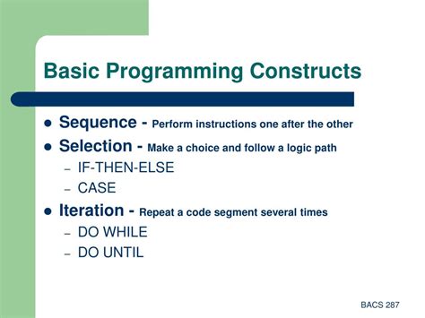 programming constructs examples