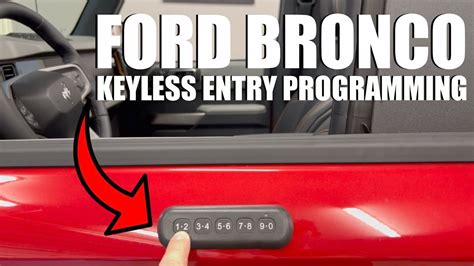 Programming Ford Keyless Entry Pad
