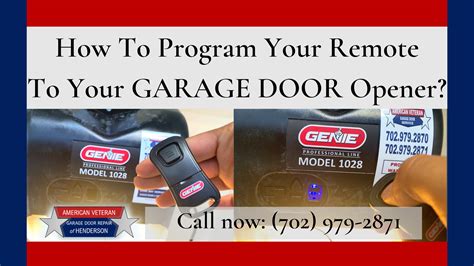 programming genie garage door opener to car