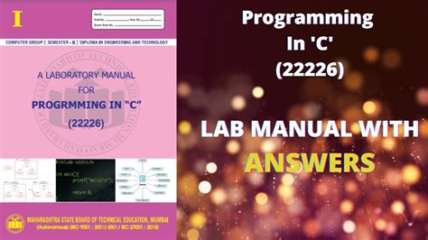 Programming In C 22226 Lab Manual Answers