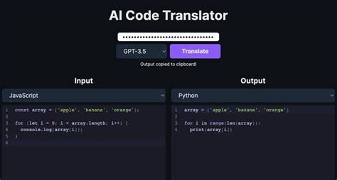 programming language code translator
