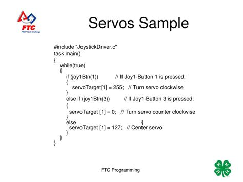 Programming Servos In Robotc