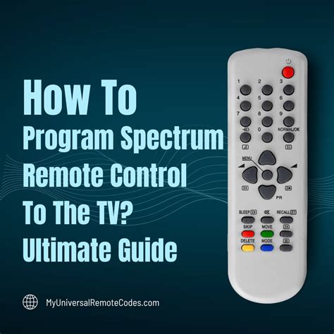 programming spectrum remote to control tv