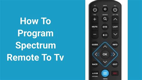 programming spectrum remote to element tv