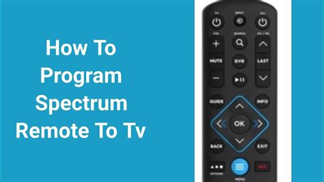 programming spectrum remote to panasonic tv