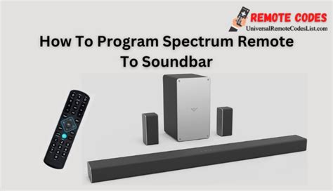 programming spectrum remote to soundbar