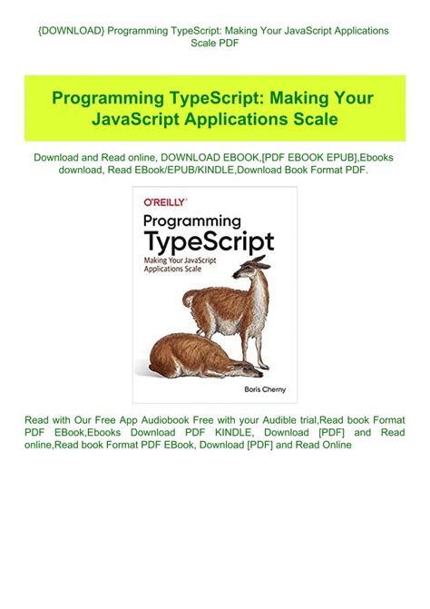 Photos Programming Typescript Making Your Javascript Applications Scale Pdf Trending