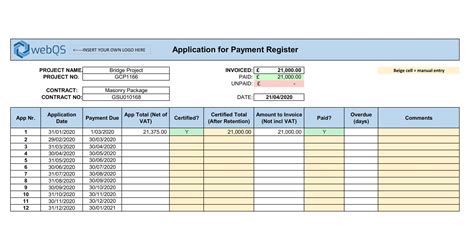 progress payment example