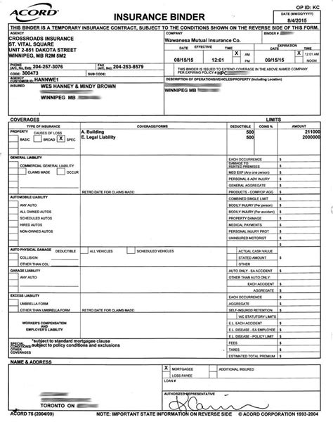progressive insurance binder