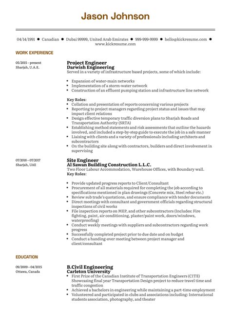 Project Engineer Resume & Writing Guide +12 Resume