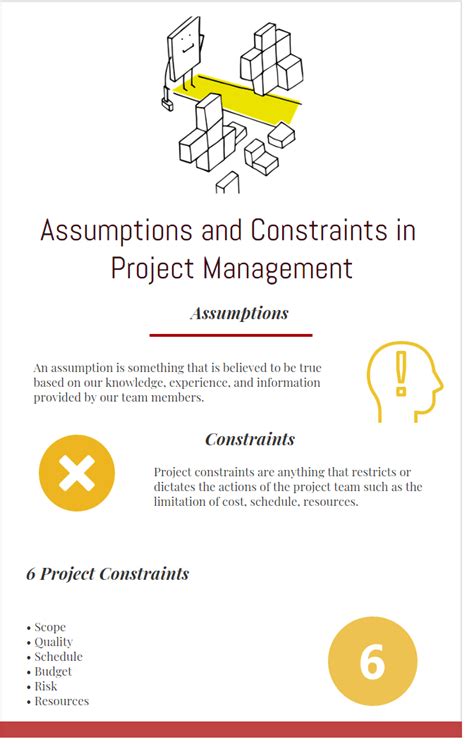 project assumptions and constraints examples