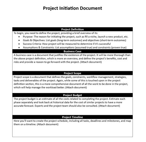 project initiation document example