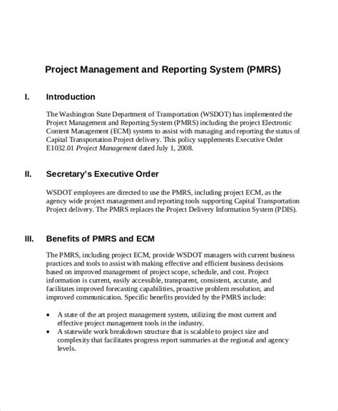 Project Management Report Introduction Example