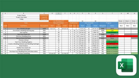 project management tools excel