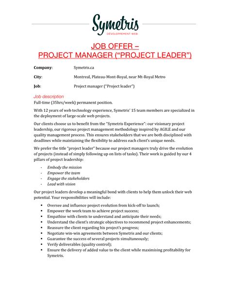 PROJECT MANAGER FOR CROWN HOSTING CONTRACT REMOTE Job at Project