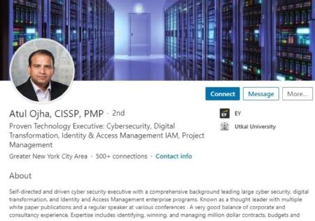 project manager linkedin profile example