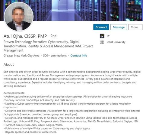 project manager summary for linkedin