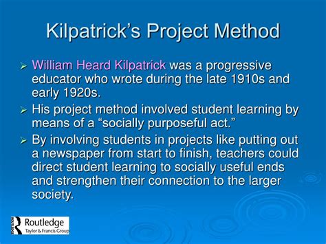 project method of teaching by kilpatrick