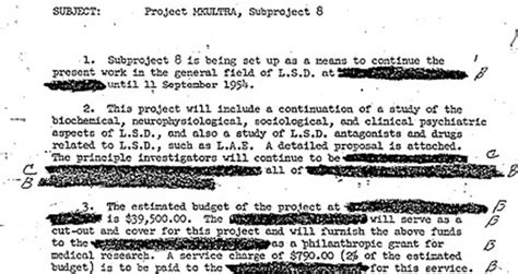 project mkultra declassified documents
