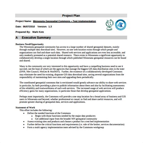 project plan examples pdf