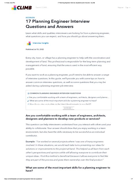 Project Planning Engineer Interview Questions