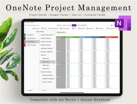 Project Planning In Onenote