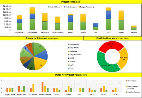project portfolio dashboard example