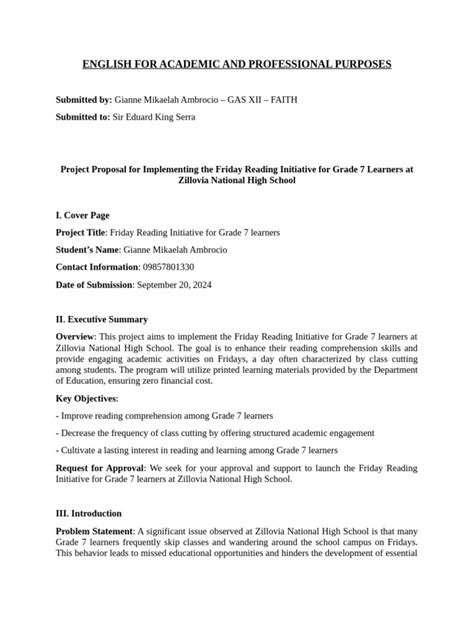 Project Proposal Example Eapp