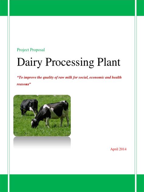 project proposal for dairy farming pdf